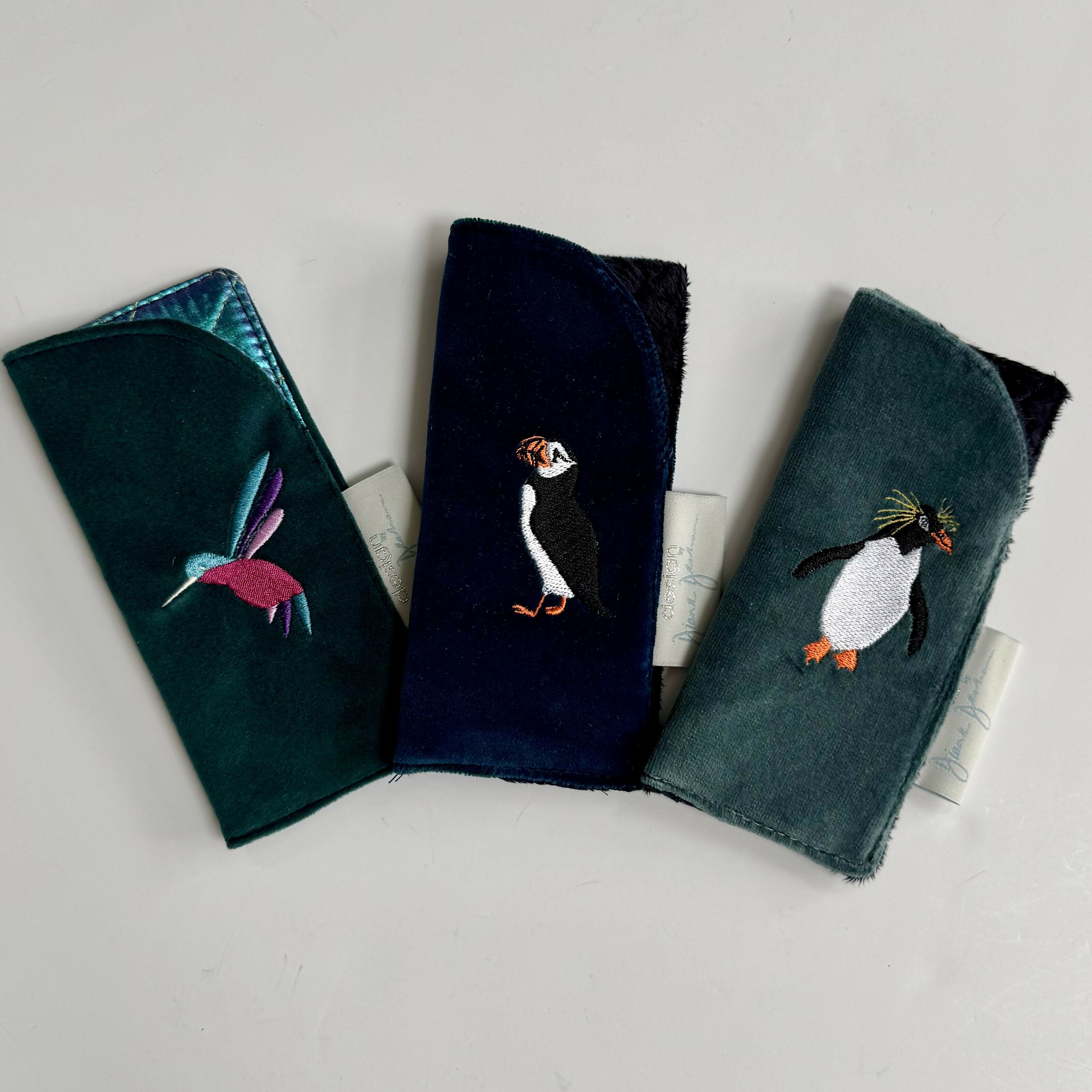 Original Design Embroidered Slip In Glasses Case