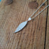 Handmade Silver Drop Leaf Necklace Bubble Texture