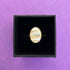 White & Gold Oval Adjustable Ring