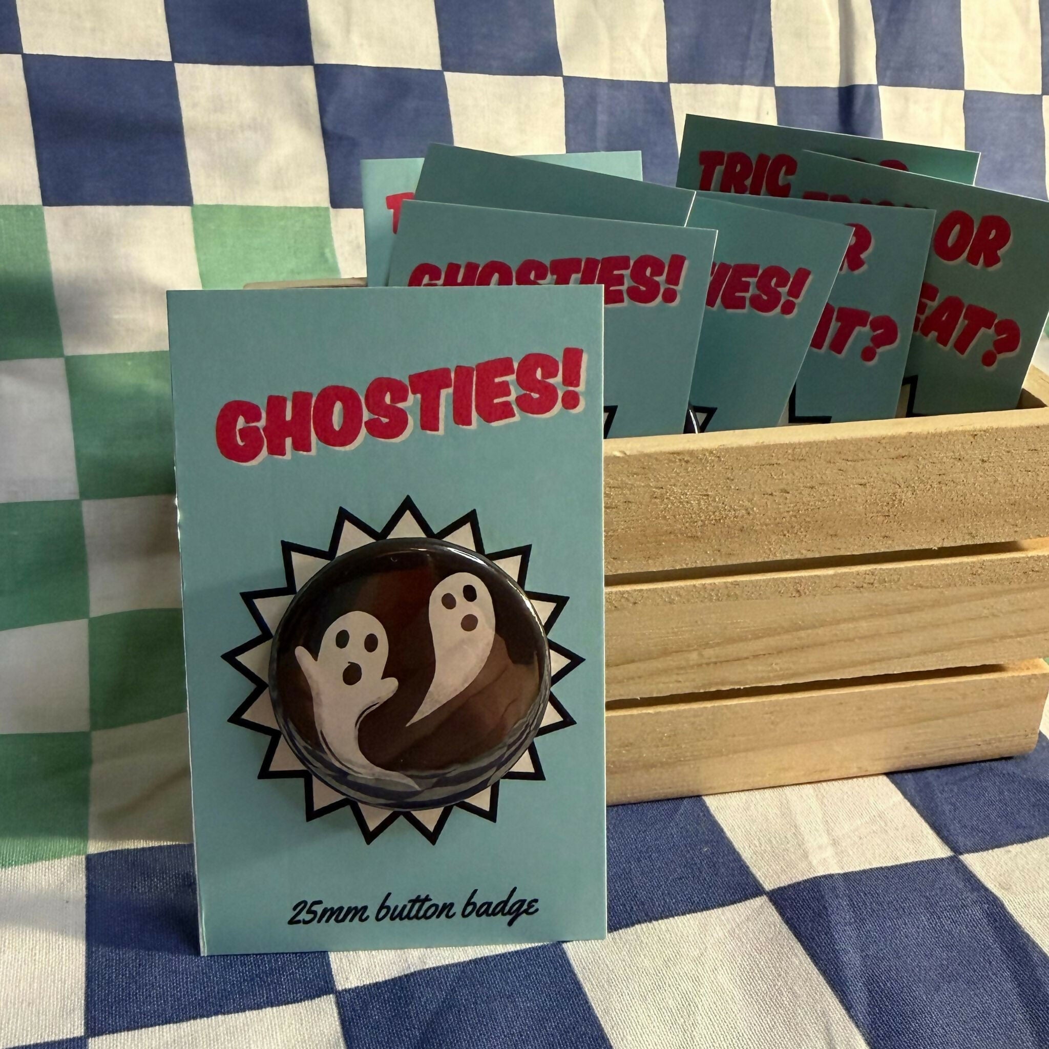Ghosties! Halloween Button Badge