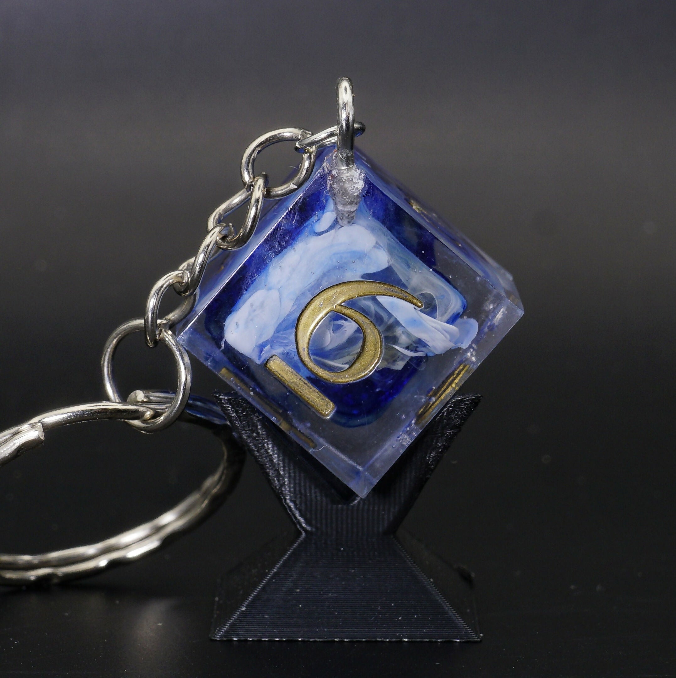 Clear Dice Keychains