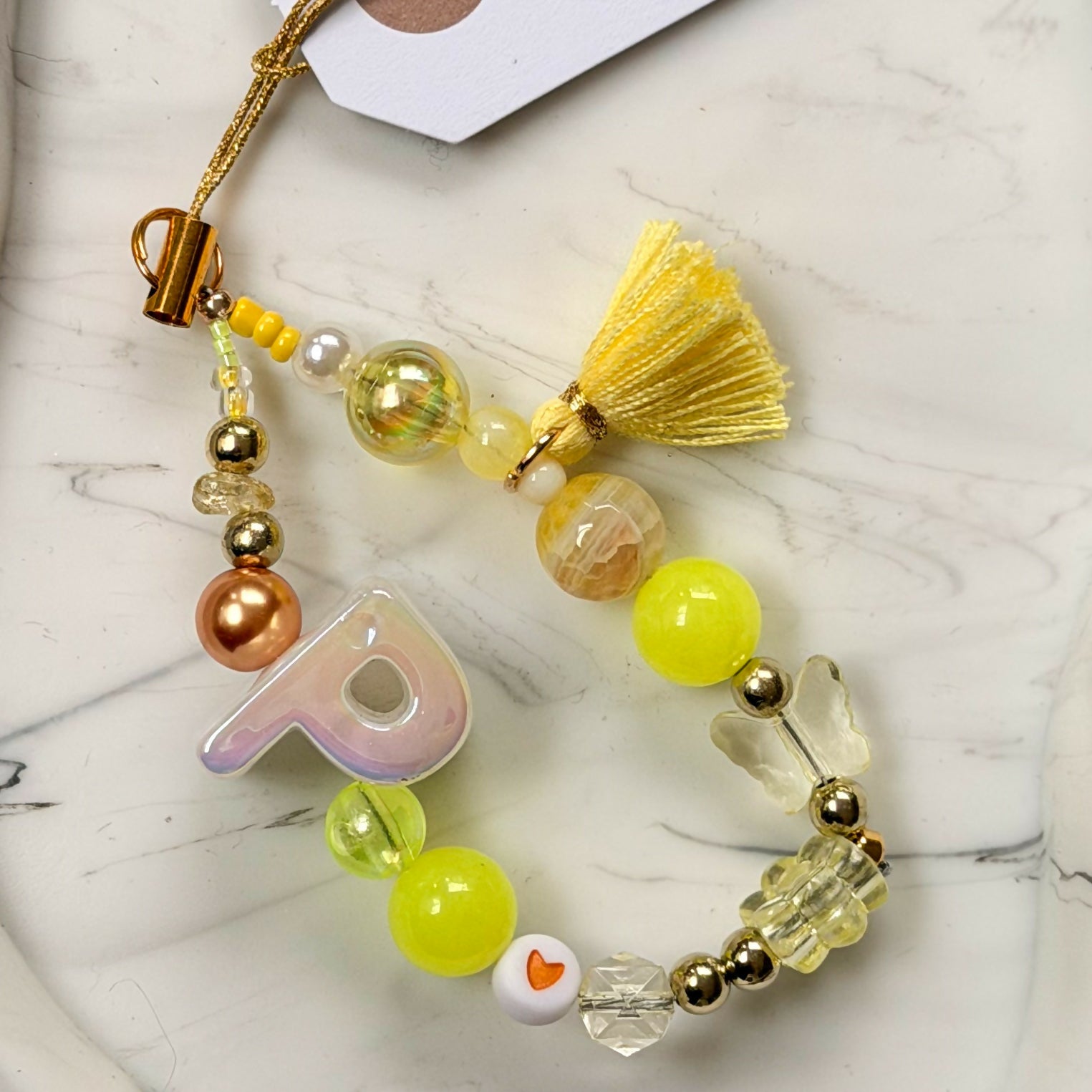 Fifi & Bo Mini Bag Charm Initial P