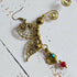 Handmade Butterfly Earrings; Intricate Wire Art With Turquoise, Moonstone & Rubellite Crystals