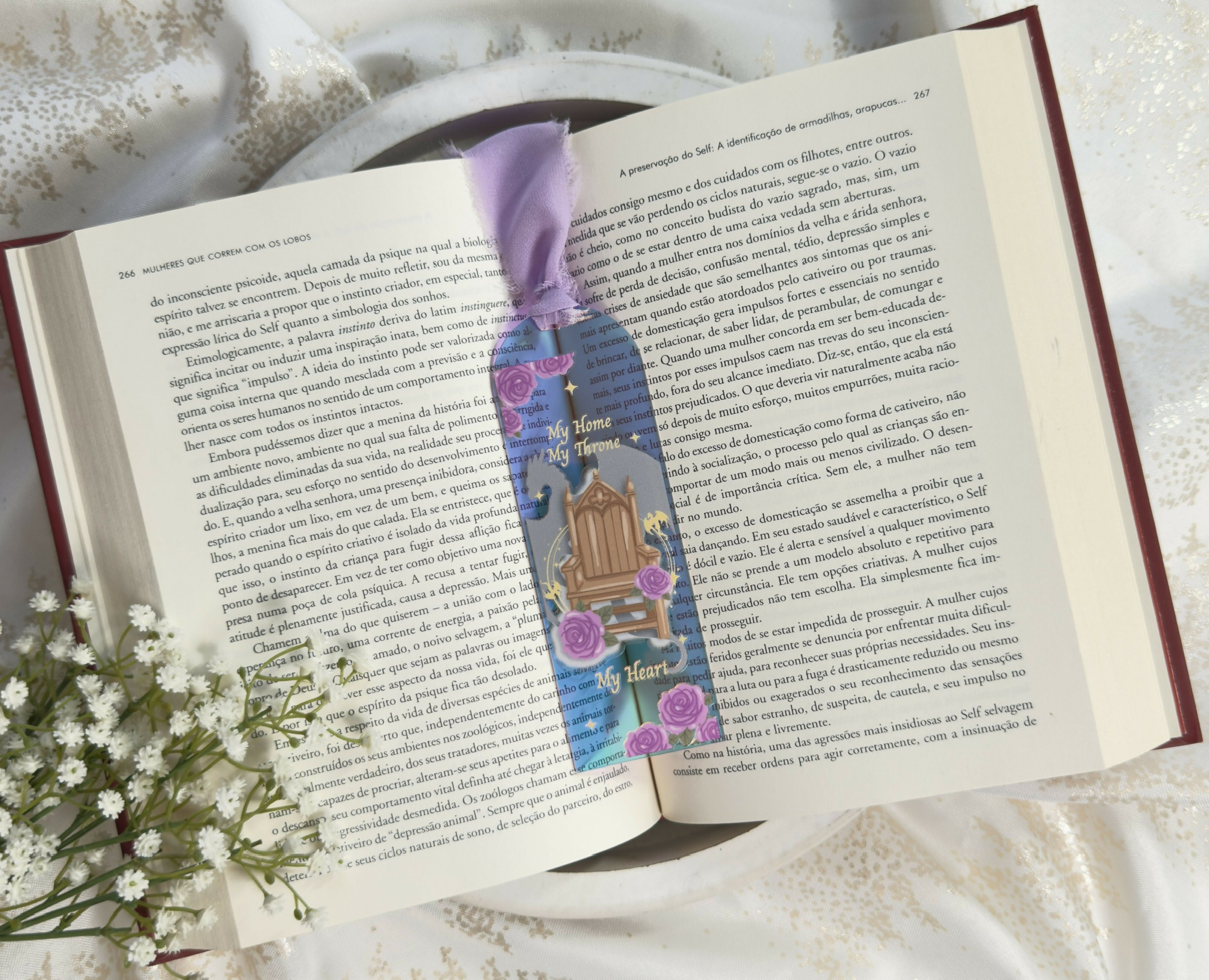 Iridescent Acrylic Bookmark My Home, My Throne, My Heart