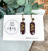 Burgundy Flower Huggie Hoops Polymer Clay Earrings