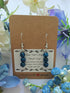 Blue Tiger's Eye Earrings on Sterling Silver Plated Hooks