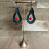 Forest Whisper Teardrop Earrings – Emerald & Red