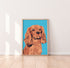 King Charles Spaniel Brown V2 Dog Art Print
