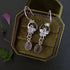 Handmade Silver Forget Me Not Earrings With Rose Quartz