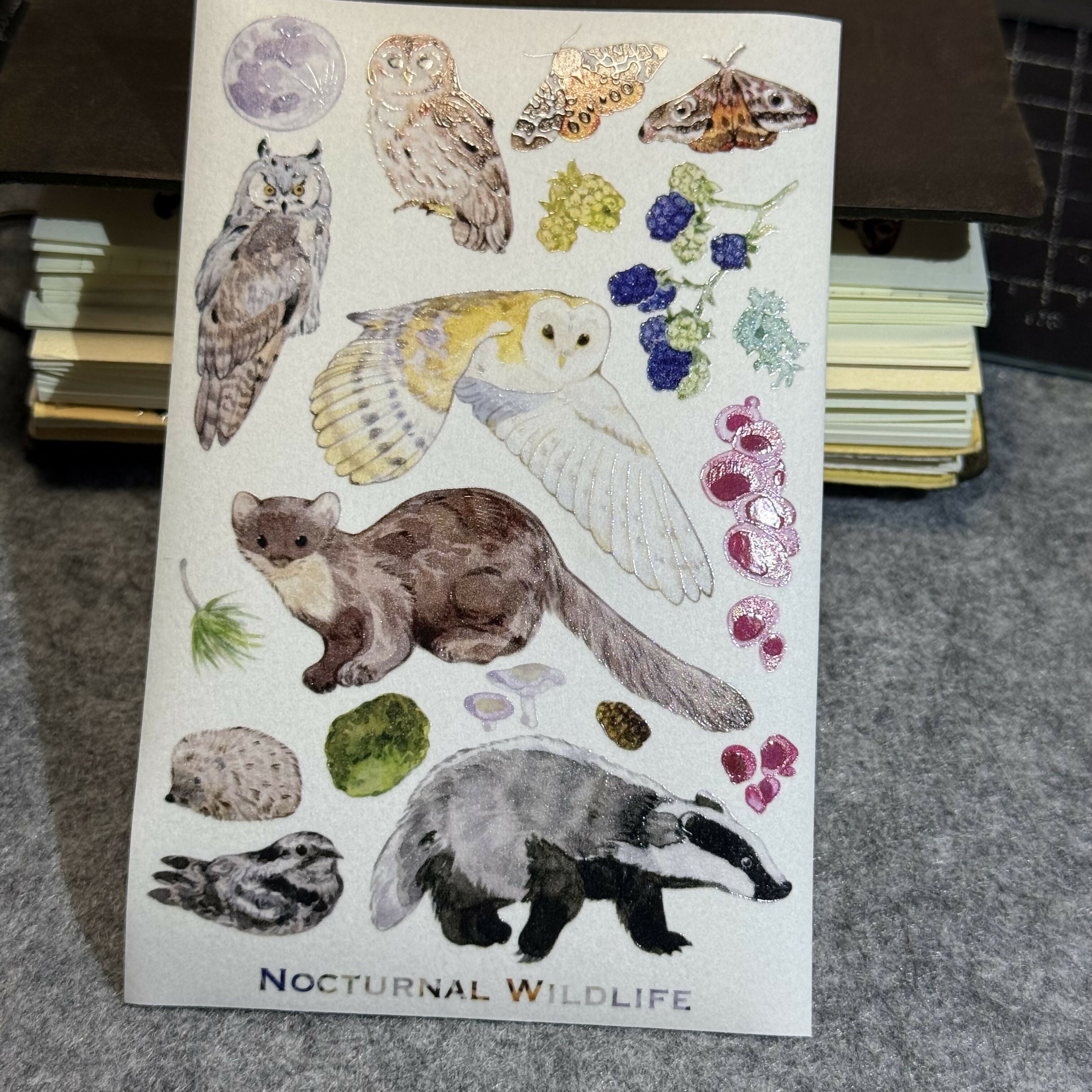 Single Washi Paper Wildlife Sticker 8 × 13 cm
