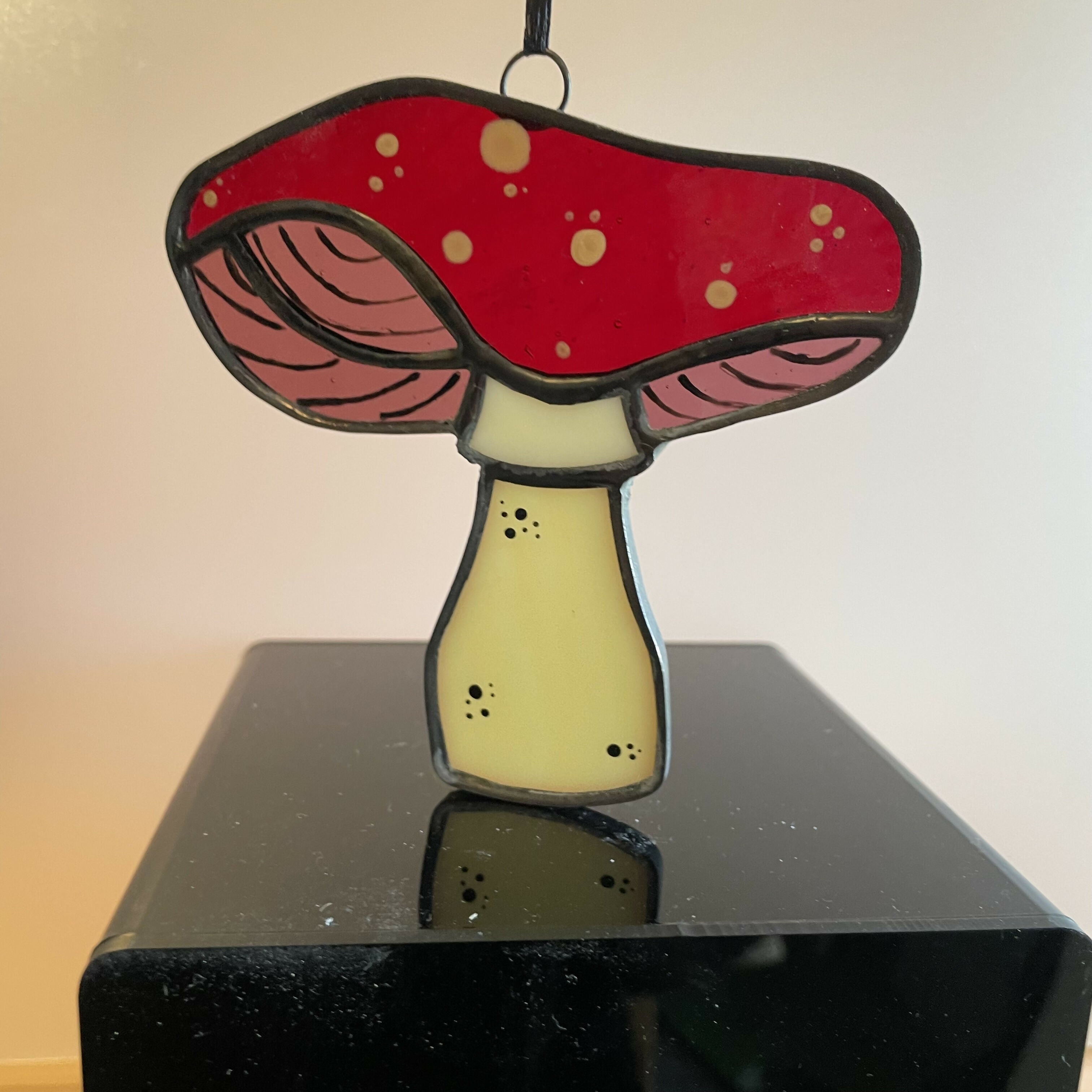 Stained Glass Toadstool Suncatcher