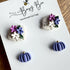 Handmade Autumn Stud Earrings / Set of 2 pairs of Studs / Handmade Polymer Clay Jewellery