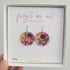 Real Flower Colourful Earrings Sterling Silver