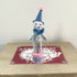 Miniature Teddy Clown Ornament (Blue)