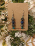 Labradorite and Lapis Lazuli Crystal Earrings