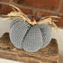 Fabric Pumpkin Decoration In Black And White Dogtooth Check, Large Handmade Ornament Autumn And Halloween