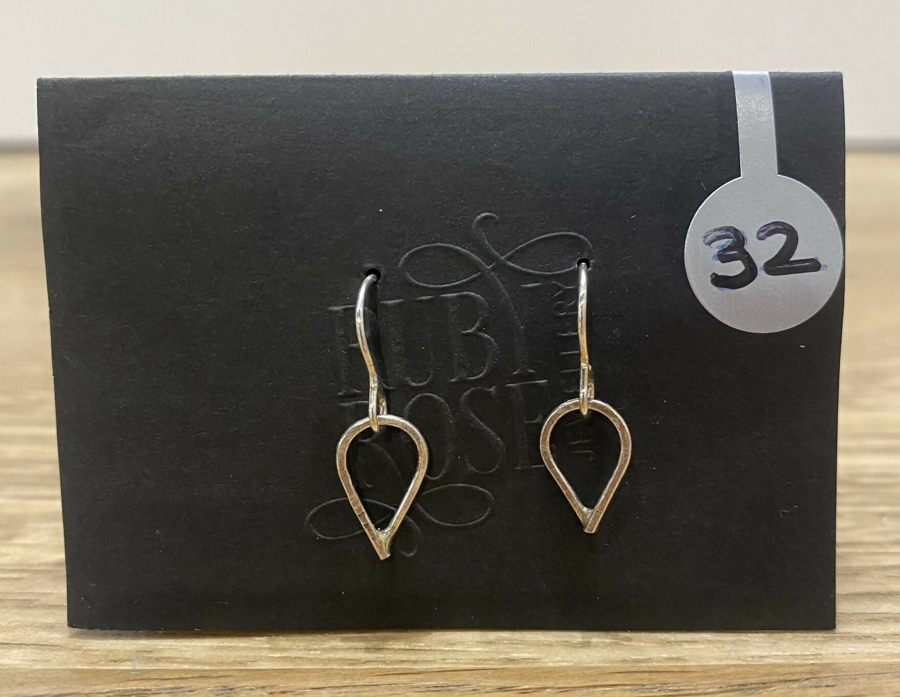 Silver Small Leaf Shaped Dangle Earrings