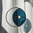 Dark Blue Celestial Moon & Star Stained Glass Suncatcher