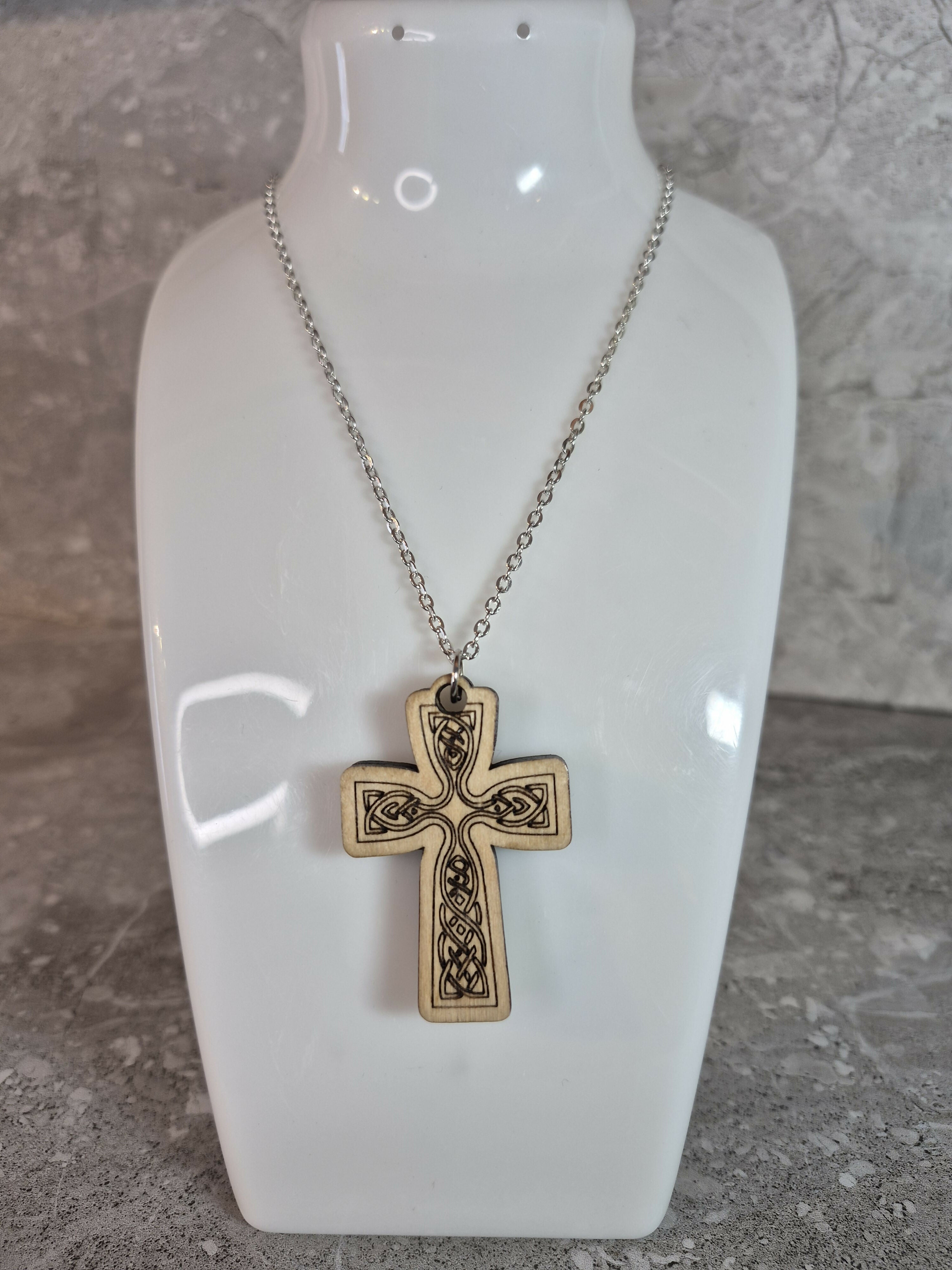 Handcrafted and Engraved Celtic Cross Pendant