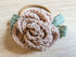 Hair Accessory - Beige Rose With Green Ribbon