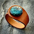 Handcrafted Natural Leather & Labradorite Gemstone Bracelet - Size S or M