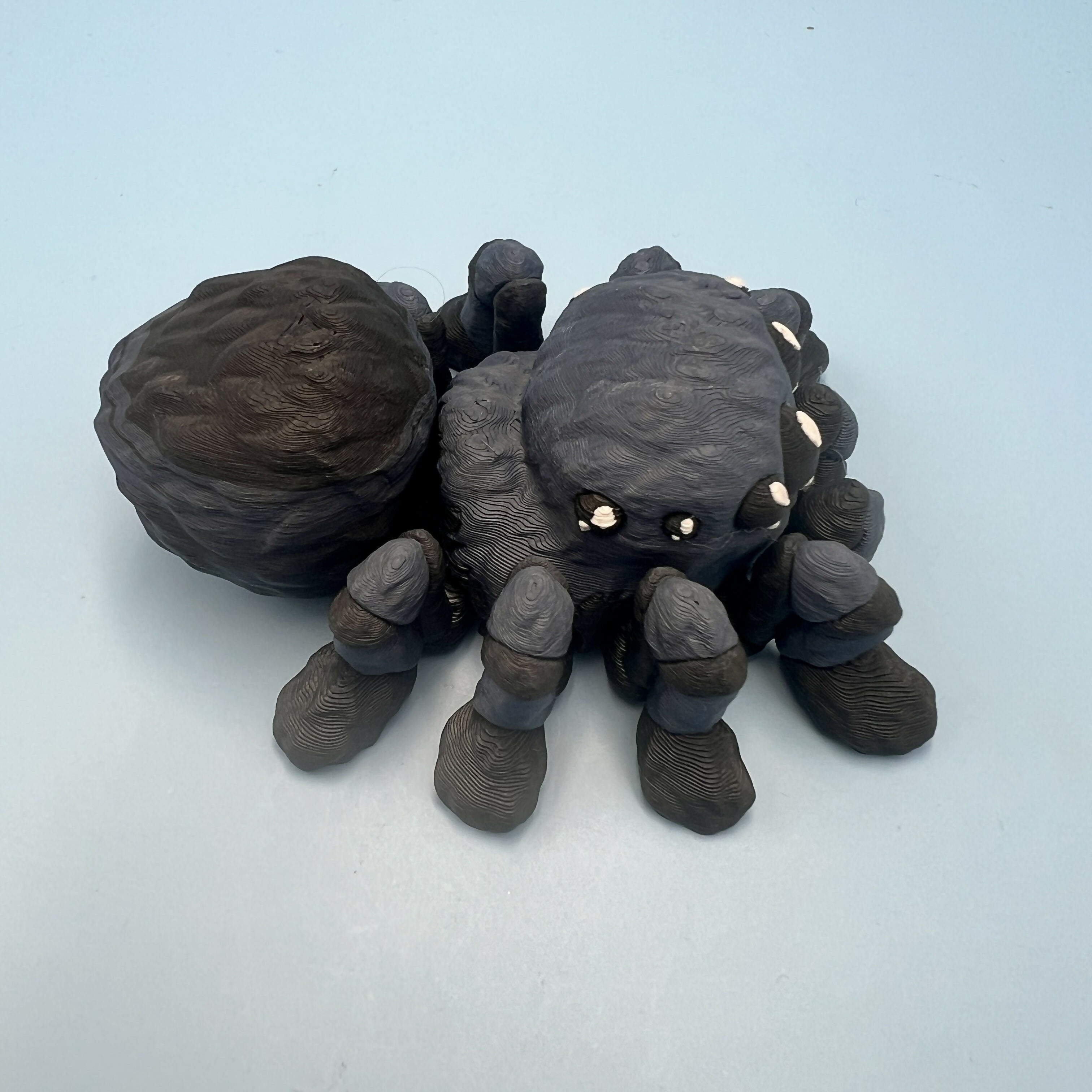 3D Printed MEDIUM: Articulated Sensory Fidget Animals friends Spider (Navy/Back) 7cm