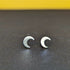 'Luna' Sterling Silver Tiny Moon Stud Earring
