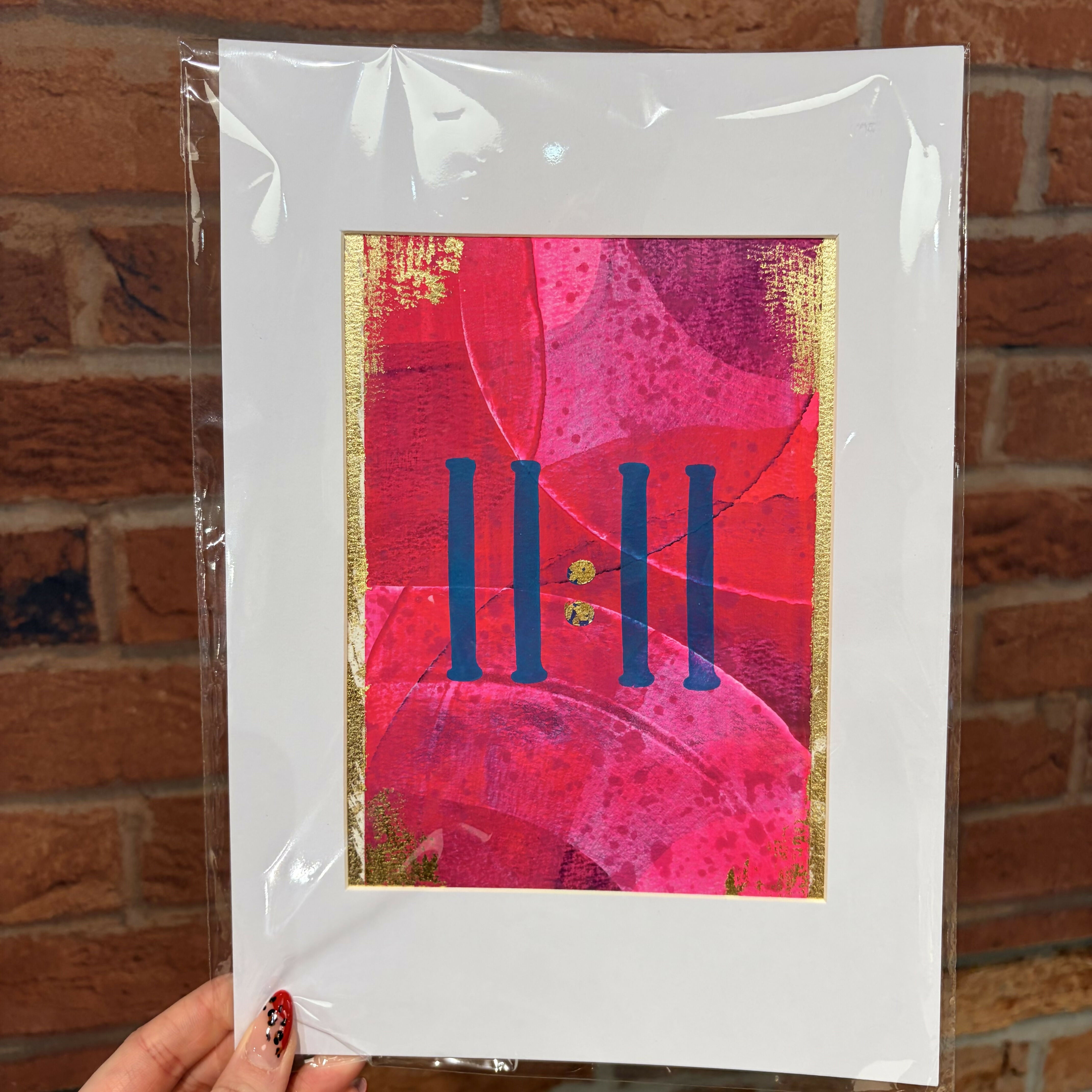 Pink 11:11 Angel Number Print - A4 Mounted Print