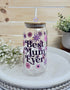 Glass Can Best Mum Ever Floral