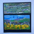 Daffodils by stone wall Mini Oil Painting Canvas Fridge Magnet