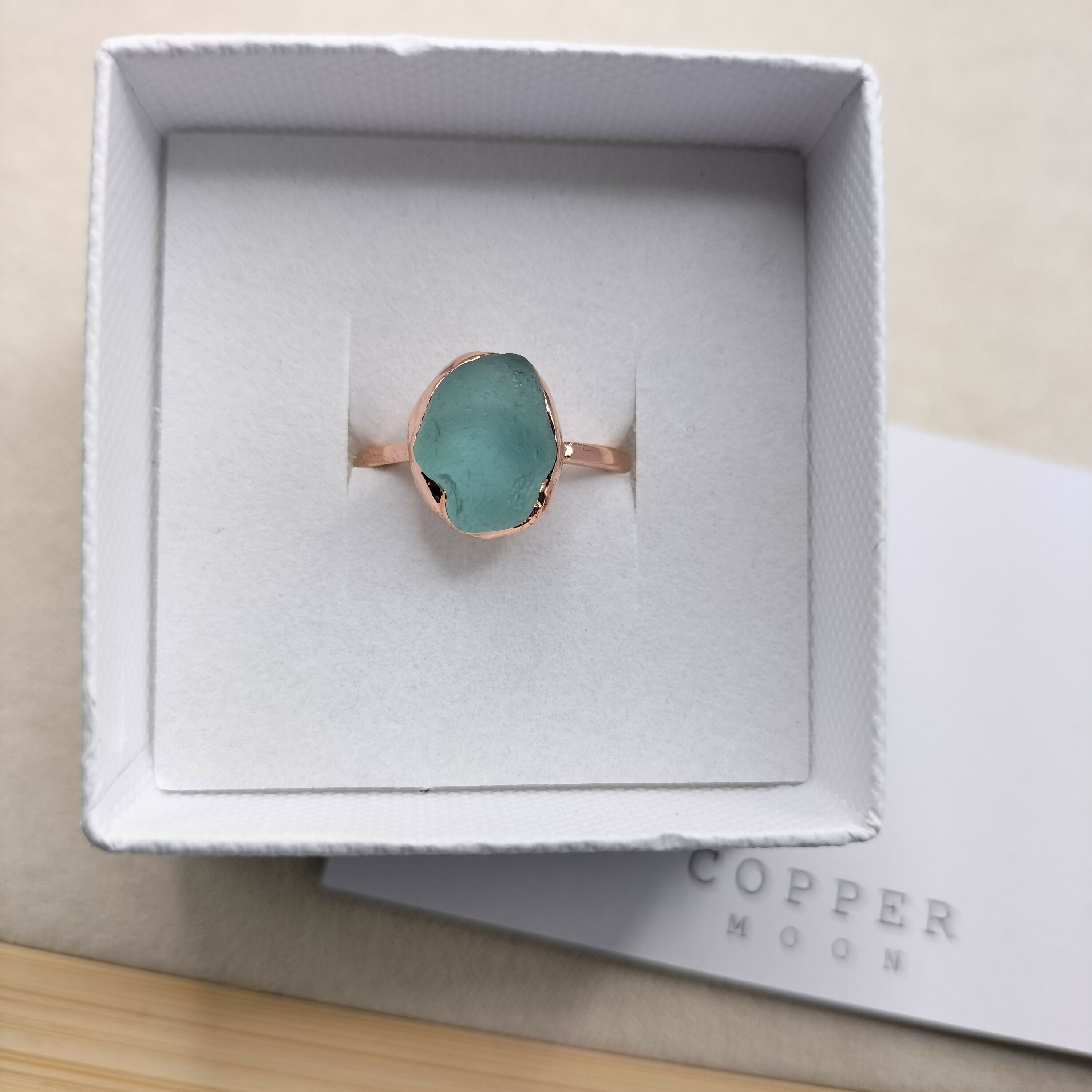 Seaglass Ring - size N 1/2