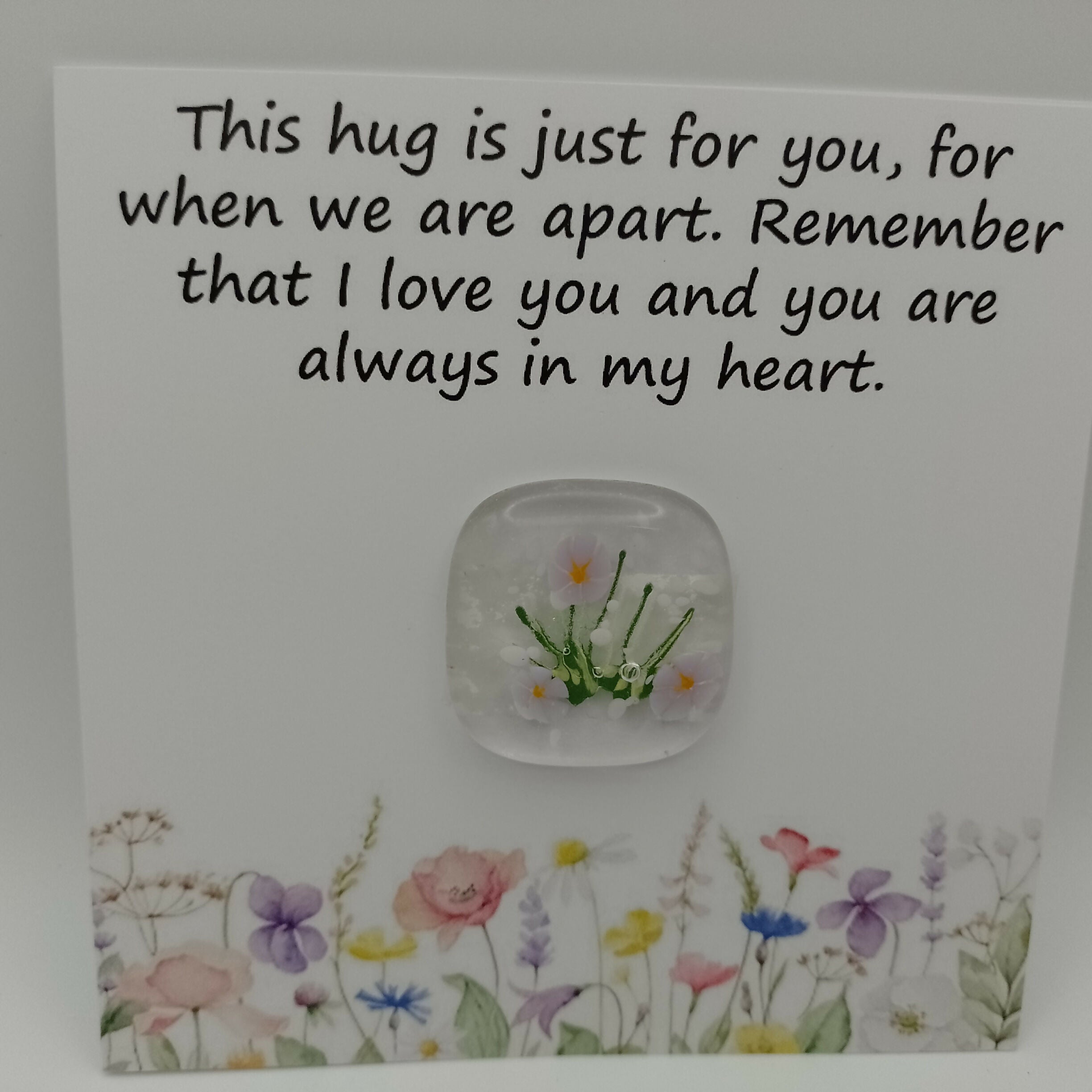 Fused Glass Pocket Hug Card