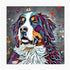 BERNESE MOUNTAIN DOG COLOUR SPLASH MOUNTED ARTWORK.