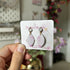 Pink flower earrings