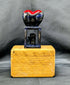 Balance Small square Heart and Duckie Ceramic Sculpture