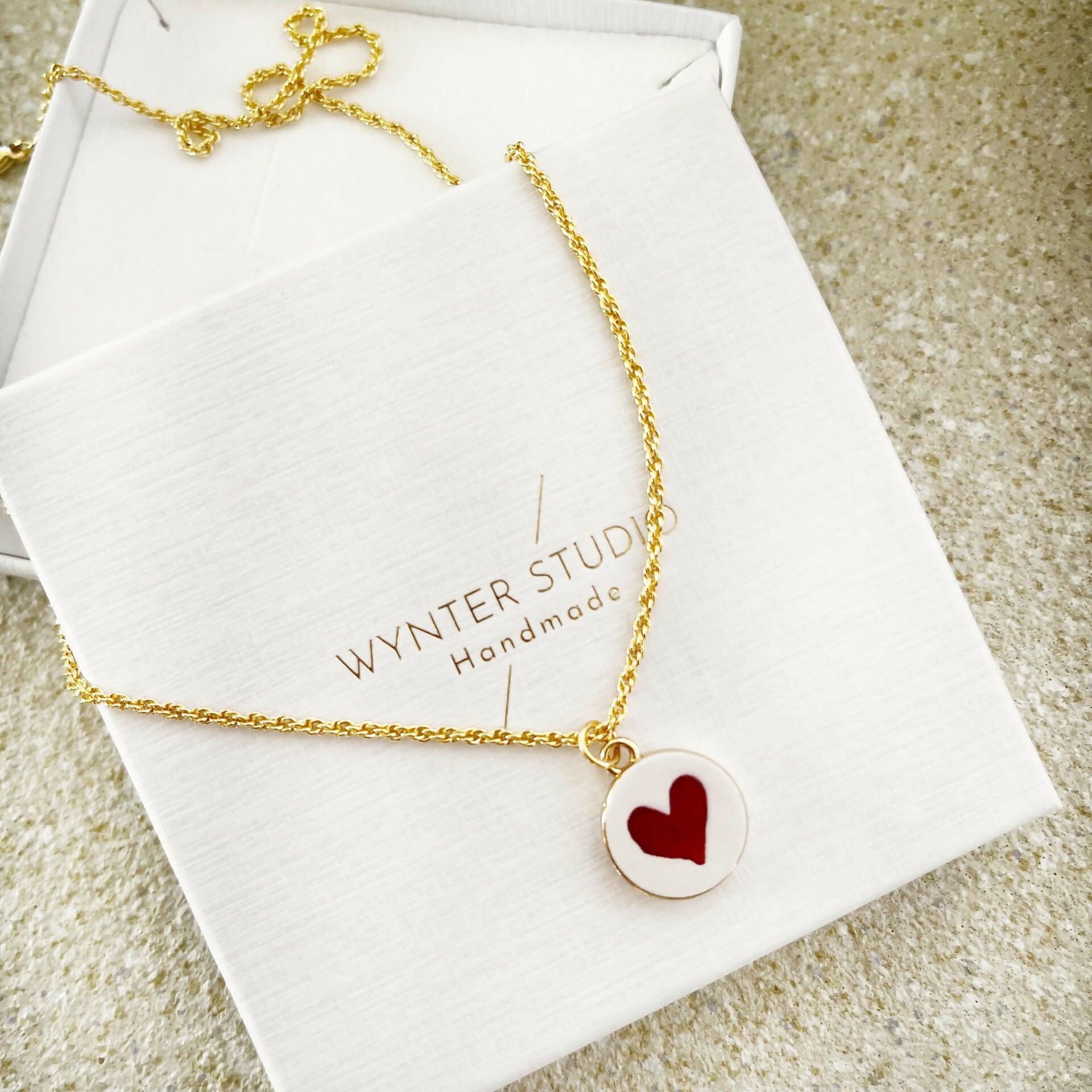 Heart Enamel Necklace