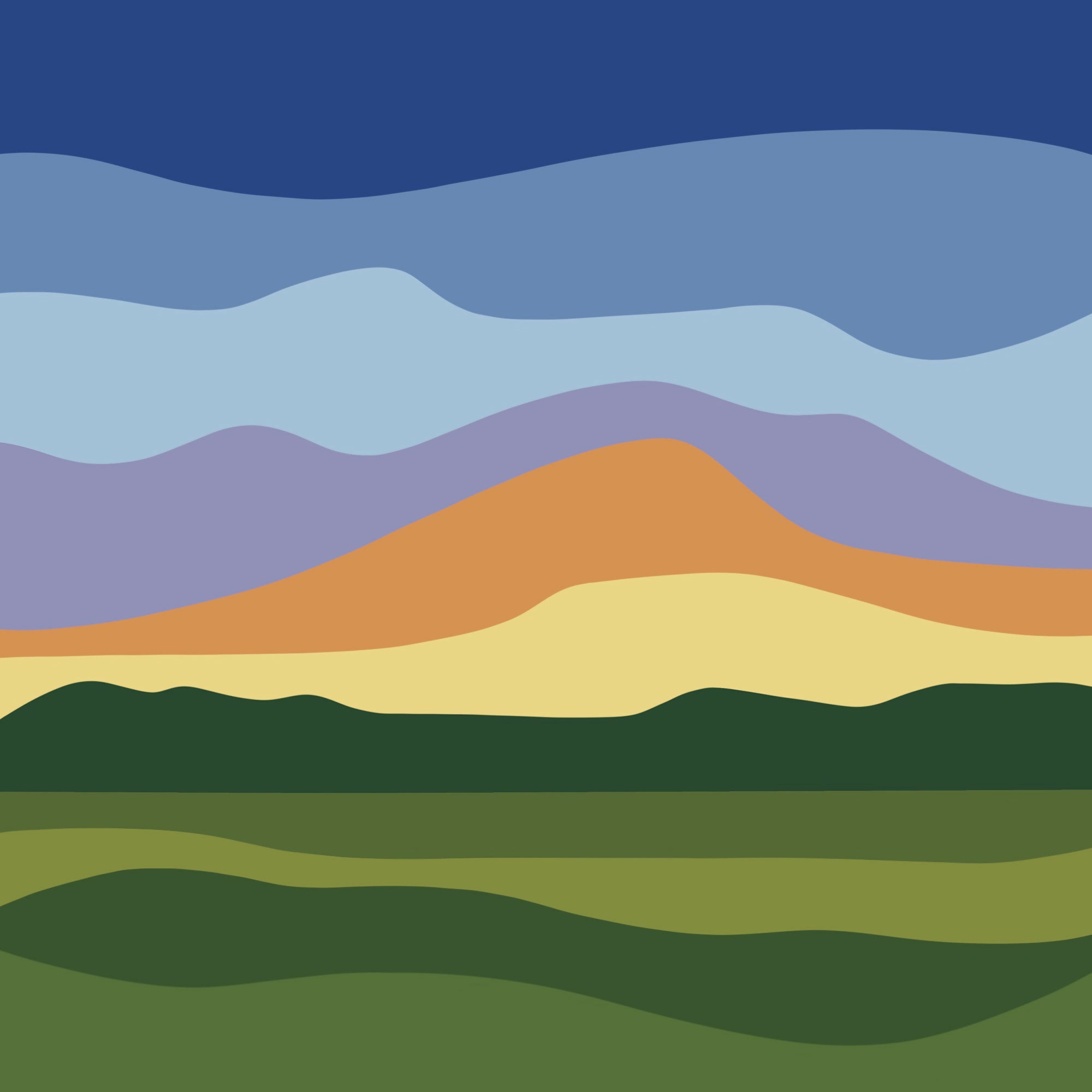 Sunrise Over the Fields -Mounted Print