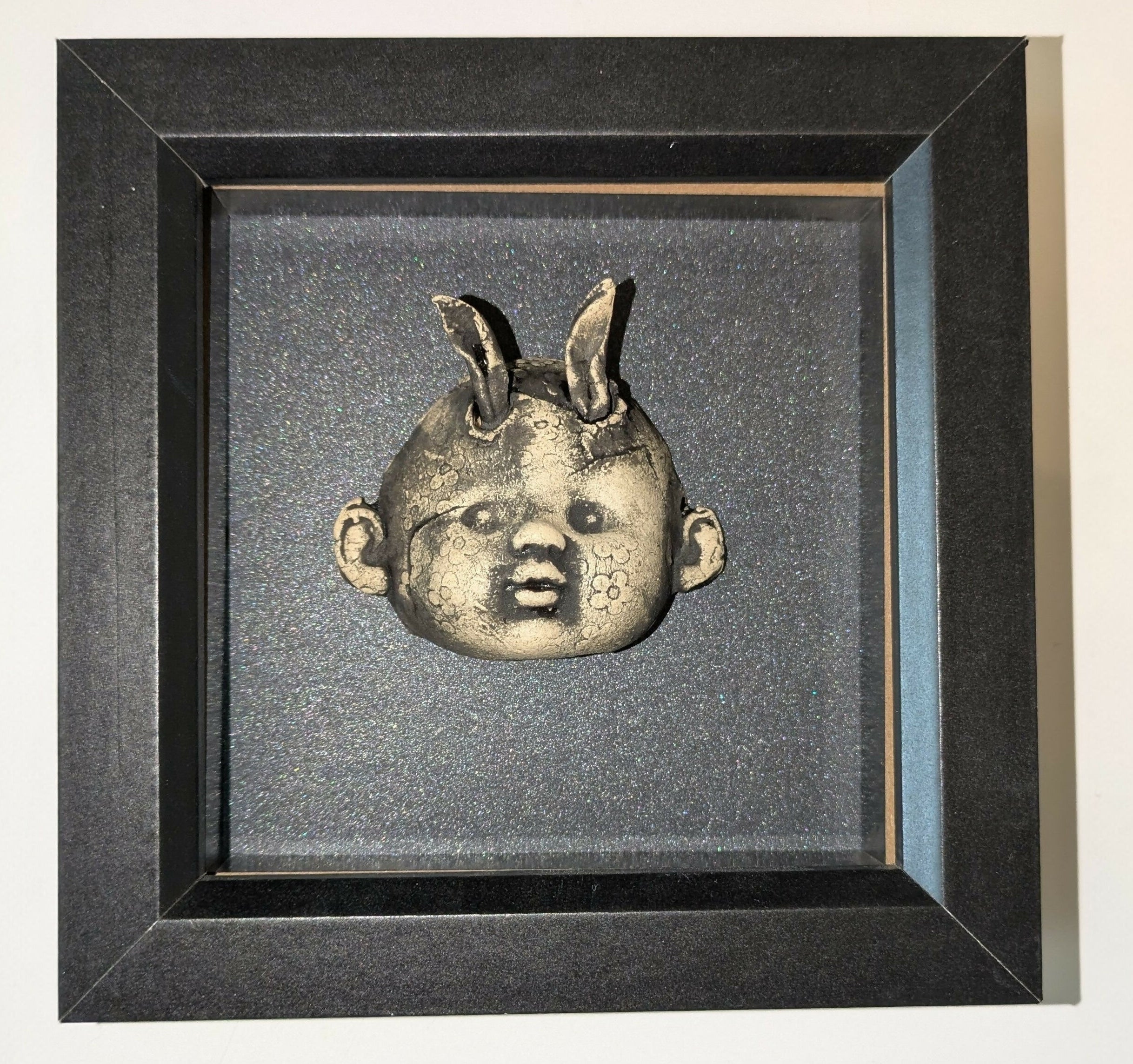 Small Framed Ceramic Face