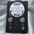 Houndstooth Star Dangle Earrings