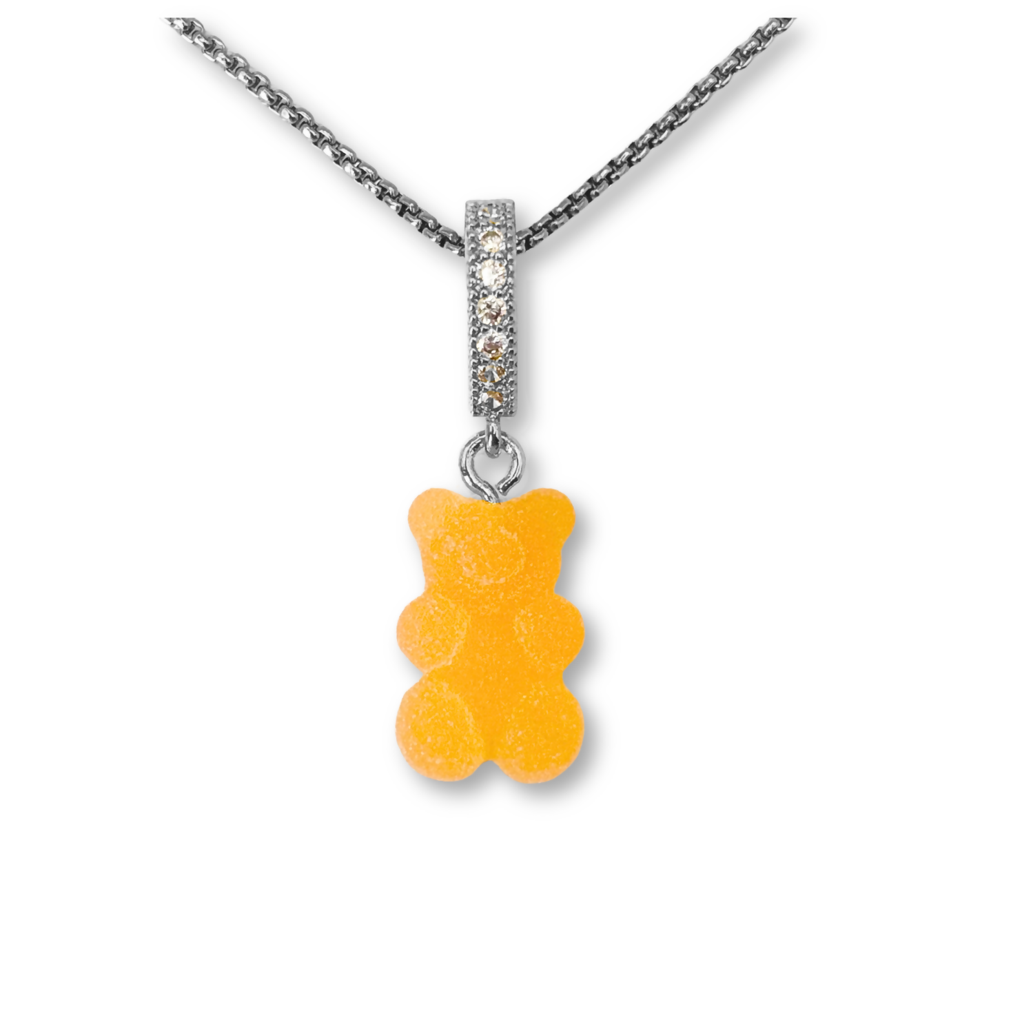 Sugar Coated Gummy Bear Pendant in Tangerine Dream
