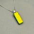 Orange Dichroic Fused Glass Pendant with Silver Plated Chain - Handmade by Jade Tapson Glass.