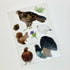 A6 transparent waterproof iridescent wildlife sticker sheet