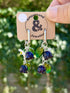 Blueberry Blossom Hoop Dangle Earrings