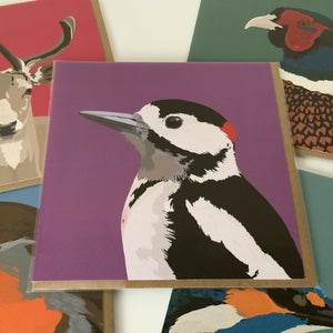 Great Spotted Woodpecker Greetings Card