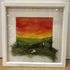 Sunset - Mixed Media Original Framed Art
