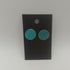 Jad Green Enamel Circle Earring Studs