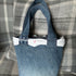 Unique Handcrafted Cute Denim Tote Bag Handbag Made From Upcycled Jeans With Padded Heart Decoration