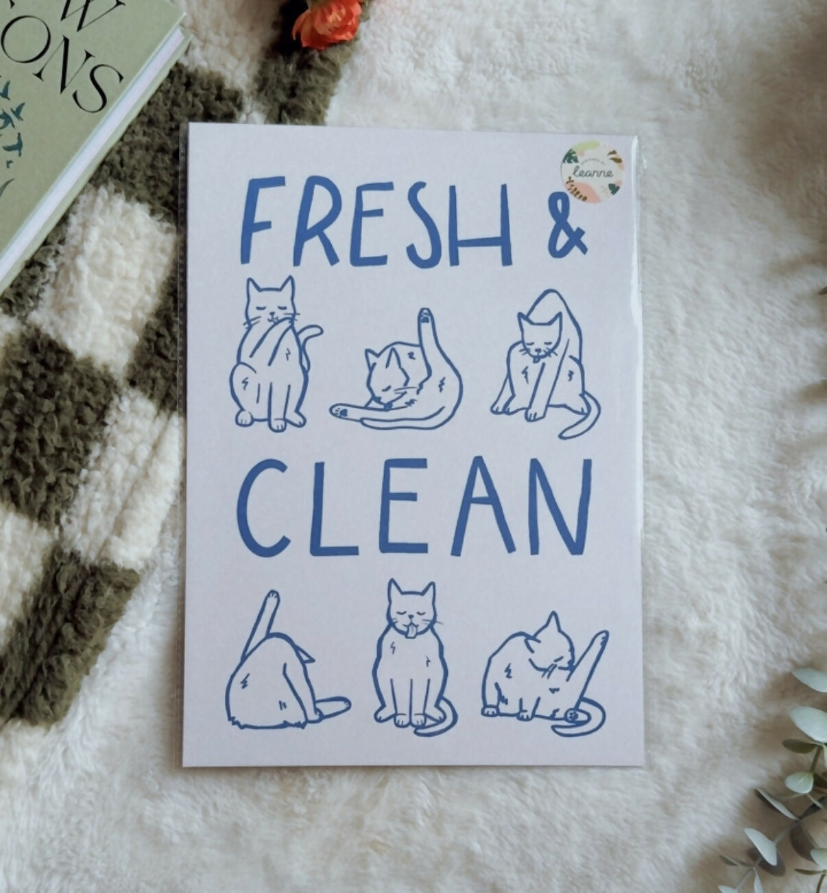 Fresh and Clean Cat Print