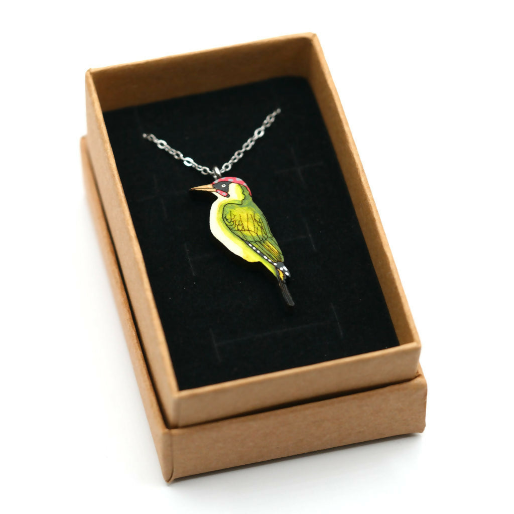 Green Woodpecker Necklace