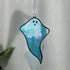 Iridescent Blue Spooky Ghost Stained Glass Suncatcher